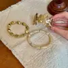 Pulsera Abierta Geométrica de Flor Cruzada Nueva Europea y Americana, Pulsera Creativa de Moda y Exagerada, Joyería de Diseño de Nicho para Mujeres