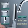 Artefato à prova de respingos para torneira de cozinha, saída de água de três velocidades, arejador rotativo universal, bico extensor booster, conector universal