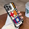 Capa Protetora Anti-Queda de Clube de Futebol para iPhone 18 Promax Capa de Celular Apple 13 Pm Moldura Galvanizada Capa Macia
