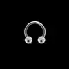 Joyería de moda de venta caliente transfronteriza, aro para piercing de bola totalmente incrustada en varilla acrílica suave, aro para la nariz, anillo de herradura para el tabique nasal, aro para el labio