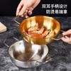Olla Binaural de Acero Inoxidable para Mariscos Olla para Fideos Estilo Coreano Olla para Ramen Celebrante de Red Olla Shouxi Olla Seca Picante Comercial