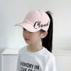 Gorra de béisbol para niñas, adecuada para coletas altas, gorra de verano con protección solar, gorra de visera con parte superior abierta, sombrero para el sol para niñas