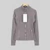 À Pronta Entrega Jaqueta Lulu Original Label Define com Gola Alta Longa para Yoga e Corrida, Feminina Slim Fit, Emagrecedora, Elástica, Modeladora