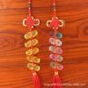 Colgante de Cristal de Cacahuete de Vidrio Accesorios para Coche Decoraciones para el Hogar Cosas Buenas Suceden, Significado de Paz y Prosperidad