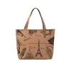Bolsa Tote de Lona Transfronteiriça de Ombro Único, Bolsa Tote Estampada Versátil de Grande Capacidade, Bolsa de Mão Feminina de Ombro Único, Bolsa Feminina, Transfronteiriça