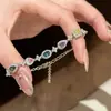Pulsera Vintage Dopamina Dulce Fiesta Piedra Preciosa Completa Diamante Exquisita para Mujeres Estilo Retro Lujo Ligero Diamante Arcoíris Pulsera Multipiedra