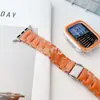 Adecuado para Apple Smart Watch Iwatch789 S10 Generación Ultra Naranja Fruta Set de Correa de Acrílico para Apple Watch
