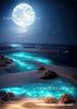 Amazon transfronterizo nuevo juego de 6 piezas pintura de diamantes 5d diamante redondo paisaje de playa de ensueño colorido diy pegatinas hechas a mano