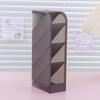 Suporte para caneta de inserção oblíqua, caixa de armazenamento de plástico, transparente, multi-grade, suporte para caneta, maquiagem criativa, suporte para caneta de mesa para crianças, quatro grades