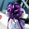 Decoração de Natal Transfronteiriça 6,4cm Tamanho Grande Flor Puxada à Mão Arranjo de Casamento Decoração de Carro de Casamento Bola de Flores Fita
