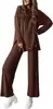 Comercio exterior transfronterizo Amazon Europeo y Americano 2026 ropa de mujer cómoda y elegante, cuello redondo holgada manga larga elástica pantalones largos ropa de estar