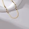 Cross-border Hot Sale francês 14K ouro multi-camadas Wear Colar de aço inoxidável amor pingente personalizado lâmina corrente acessórios