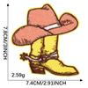 Parche bordado original pasta accesorios de mezclilla western flor zapatos parche adhesivo diy accesorios para diario de mano pasta de tela