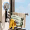 Estante para Toallas con Ventosa Giratorio 180 Grados de 3 Niveles para Baño