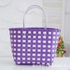 Bolso de Mano Tejido a Mano Fresco y Simple Personalizado de Gran Capacidad Tejido de Plástico Bolsa Cesta de Verduras para el Hogar Bolsa de Cosméticos Transfronteriza