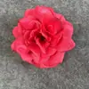 Cabeça de Flor Rosa Leifei Imitação 12cm Artesanato de Guarnição Feito à Mão Presilha para Cabelo Adorno de Cabeça Adorno de Cabeça de Ópera Flor Falsa DIY