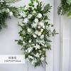 Serie Mori hilera de flores de suelo camino de flores simulación camino de flores plomo flor falsa flor flor arte escena diseño ceremonia de boda paisaje decoración blanca verde
