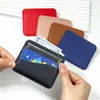 Portatarjetas de Cuero PU Creativo Transfronterizo con Múltiples Ranuras para Tarjetas Estilo Ins Cuero Sintético Hilo de Coser Engrosado Portatarjetas Portatarjetas