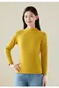 Nova camisa base de fleece espessada para outono e inverno para mulheres, com fleece extra, alta elasticidade, modeladora, à prova de frio, top de gola média