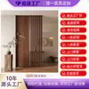 Pantalla Divisoria de Puerta de Entrada de Madera Maciza con Columnas Giratorias para la Sala de Estar, Bloqueando la Recámara y Cubriendo la Cama, de Piso a Techo