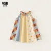Ropa para Niños Yingsibo Ropa Nueva de Verano Vestido sin Mangas Halter Vestido para Niñas Elegante Vestido Infantil de Bloques de Color