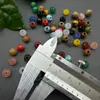 Cuentas redondas de piedra natural de 8 mm con agujero grande, cuentas sueltas con agujero pasante de 3 mm, para ensartar pulseras DIY, accesorios de manualidades para joyería hecha a mano