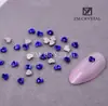 Nova Klein Azul Nail Art Em Forma de Broca Azul Escuro Flat Shaped Broca Fundo De Ouro Broca Nail Art Broca Strass