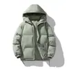 Comércio Exterior Jaqueta de Penas Masculina de Inverno Transfronteiriça Casal Casual com Capuz Pão Outwear Espessado Quente Algodão Outwear