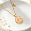 Nuevo collar Meizu de tres secciones con estrella de ocho puntas y goteo de aceite de circón con colgante de calabaza geométrica, joyería de cadena para clavícula de acero de titanio de nicho