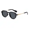 Nuevas Gafas de Aviador para Hombre Europeas y Americanas Montura Redonda Retro Gafas de Sol de Alta Calidad Gafas de Sol de Metal Venta al por Mayor de Stock Transfronterizo