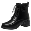 Botas Martins para mujer zapatos de madre botas cortas 2024 otoño e invierno nuevo forro polar zapatos de algodón zapatos de señoras de mediana edad una generación de cabello