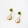 Diseñador Original Nuevo Producto Pendientes de Plata de Ley 925 con Diseño Completo Incrustados con Zirconia Gotas de Agua Pendientes de Jade Multiusos Pendientes al por Mayor