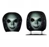 Comercio Exterior Transfronterizo Calavera Negra Impresión de Coche Funda para Reposacabezas Estilo Universal Estilo Elástico Divertida e Interesante Funda Universal para Cabeza