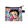 Bolsa de monedas de dibujos animados Miss Betty Estampado LOVE Cierre de cremallera Almacenamiento Bolsa pequeña Portátil para niñas Llavero para monedas Venta al por mayor