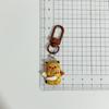 Chaveiro Fofo Engraçado Café Urso de Manteiga Retrô Original Pingente para Mochila de Estudante Presente para Namorada Acessórios
