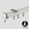Jianmei Riel de Cortina de Aluminio Aleación de Aluminio Riel Simple Doble Riel Montado en Techo Accesorios Deslizantes Barra Romana Rueda de Rodamiento Silencioso