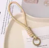 Corda Colorida Trançada Lanyard Curto Pulseira de Contas Artesanal DIY Chaveiro Material para Joias Acessórios Pingente