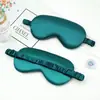 Máscara de Olhos Dupla Face de Seda Sintética com Logo Impresso, Feita de Seda de Amora, Bloqueio de Luz para Dormir, Respirável, Máscara de Olhos Elástica para Venda por Atacado
