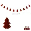 Guirnalda Creativa de 10 Árboles de Navidad de Papel 3D Cadena de Adornos Navideños Decoraciones Colgantes para Fiestas Suministros para Decoración de Pared y Techo