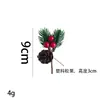 Piñas de Navidad Transfronterizas, Mini Agujas de Pino, Accesorios de Frutas Rojas, Decoraciones para Árbol de Navidad, Ramilletes Simulados, Accesorios de Decoración