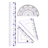 Regla con Líneas Onduladas para Estudiantes de Primaria Set Especial de Reglas 15cm Plástico Transparente Multifuncional Regla Ondulada Simple
