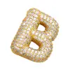 Colar com Pingente Personalizado de Letras do Alfabeto 26, Zircônia Micro-Incustada Europeia e Americana, Cobre Banhado a Ouro 18K, Acessório Clássico Moderno e Versátil