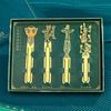 Marcadores criativos requintados de metal Sanxingdui de alta qualidade, lembranças clássicas de estilo chinês, presentes de formatura