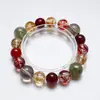 Pulseira Artesanal Peixe Koi Folha de Ouro Cristal Natural Sombra Solitária para Mulheres, Novo Estilo Versátil, Pulseira Clareadora de Pele Atacado
