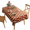 Mantel Navideño Transfronterizo con Ambiente Festivo, Tacto de Terciopelo de Alta Gama, Cubierta para Mesa de Café, Mantel con Patrón de Diamantes Rojos