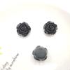 Oso blanco y negro de dibujos animados para bebé Camelia accesorios de resina diy carcasa de teléfono móvil flor para zapato material para accesorios para el cabello parche