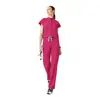 Ropa médica personalizada de Amazon, absorbente de sudor, cuello alto, bordada, unisex, adecuada para personal médico, ropa de trabajo médica personalizada