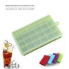 Forma de Gelo de Silicone Pequena com 24 Cubos e Tampa Ferramenta para Cubos de Gelo de Geladeira Caixa de Suplemento Alimentar Caixa de Cubos Congelados de Maracujá