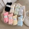 Calcetines de terciopelo de visón para mujer, calcetines de tubo de otoño e invierno, calcetines gruesos con forro polar, calcetines cálidos para dormir en el suelo, medias de invierno con torsión de felpa