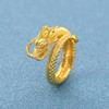 Grifo de oro arena de Vietnam relieve dominador anillo abierto para hombre chapado en latón oro 24k joyería venta directa de fábrica